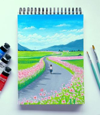 Tô màu mùa hè – Cùng con vẽ tranh acrylic Bạn không cần là họa sĩ để vẽ đẹp – chỉ cần trái tim muốn cùng con tạo nên ký ức!